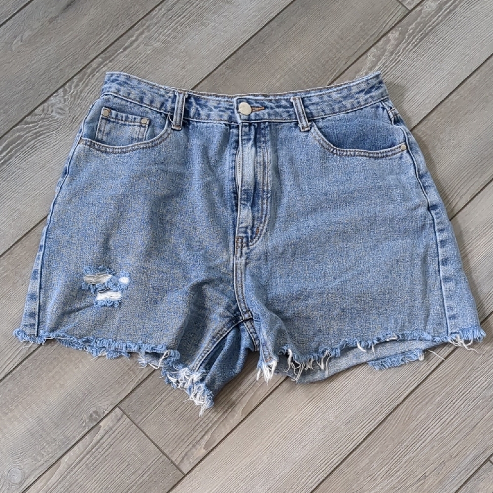 Petal & Pup Blue Distressed Jean Shorts